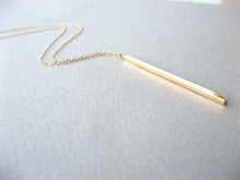 Load image into Gallery viewer, slim bar pendent necklace
