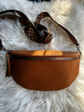 Load image into Gallery viewer, AMIGO premium vegan leather crossbody bag | cognac
