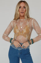 Load image into Gallery viewer, luxe sheer lace long sleeve | white
