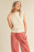 Load image into Gallery viewer, charlotte scalloped trim sleeveless sweater

