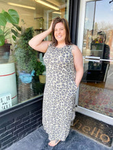 Load image into Gallery viewer, dreamy days leopard print maxi dress | curvy
