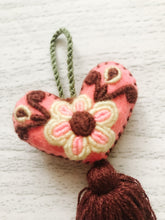 Load image into Gallery viewer, handmade heart tassel keychains

