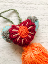Load image into Gallery viewer, handmade heart tassel keychains
